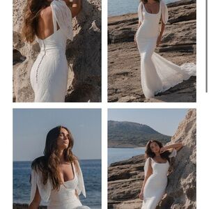 Designer low back wedding dress - brand new